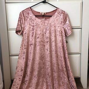 Rose Gold Velvet Dress
